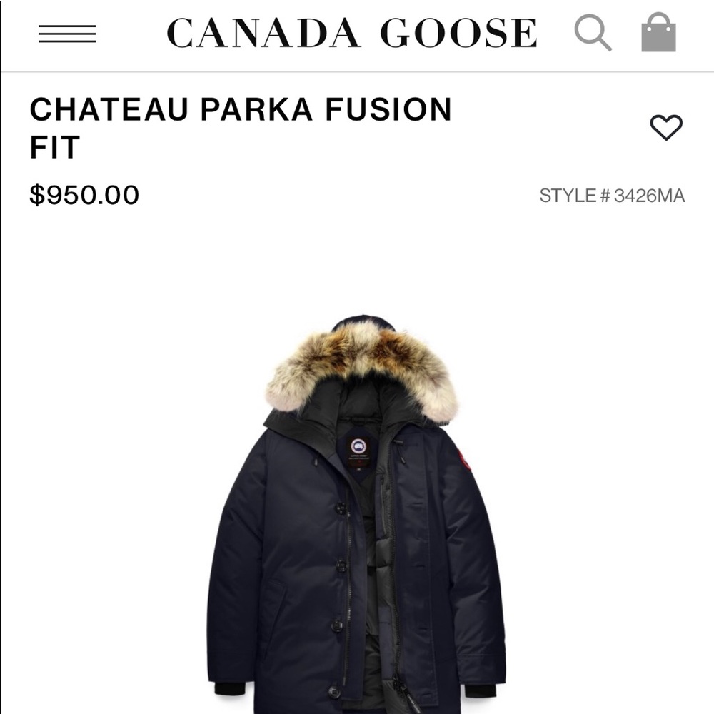 New! Canada Goose Chateau Parka Men’s size Large